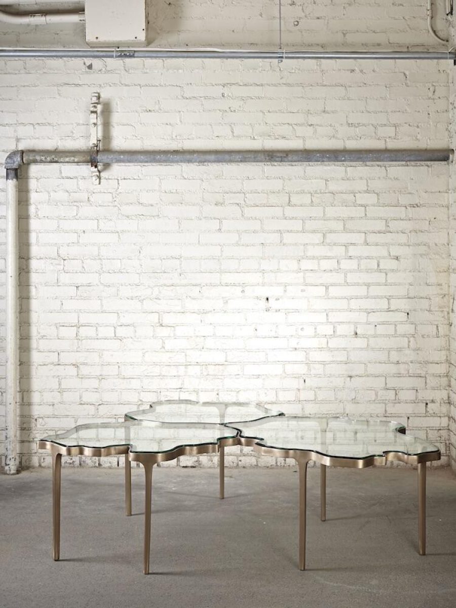 Bronze and Glass Vincere Coffee Table Design