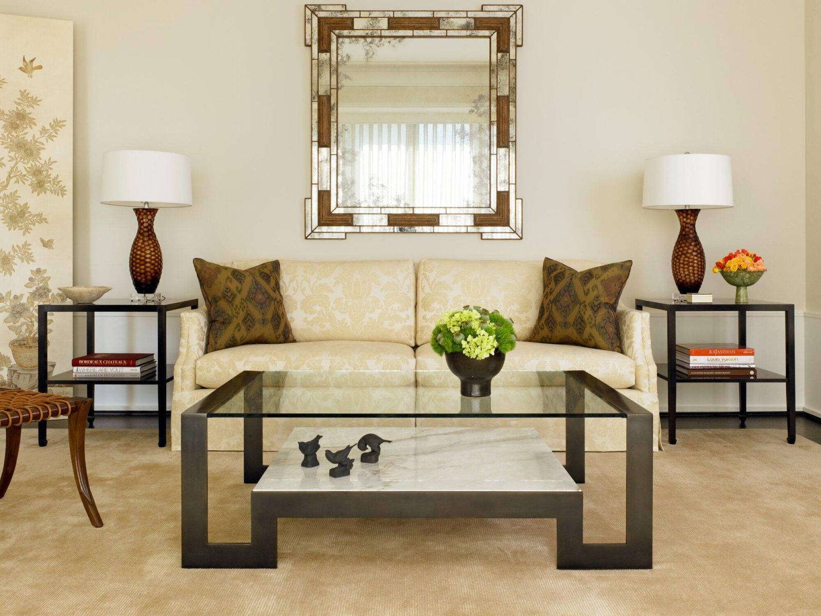 Mixed Materials Living Room Decor in Chicago