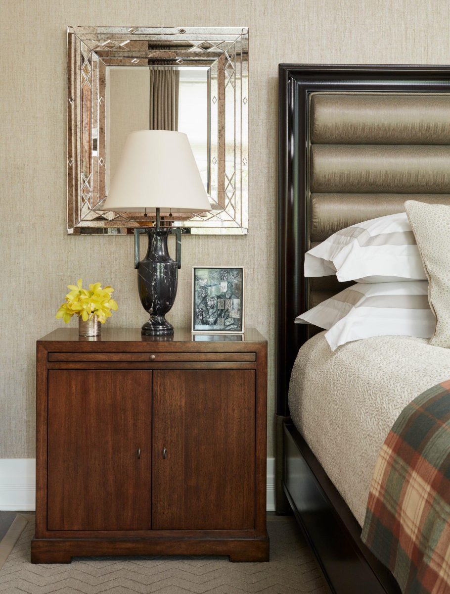 Wooden Nightstand Elegant Bedroom Decor