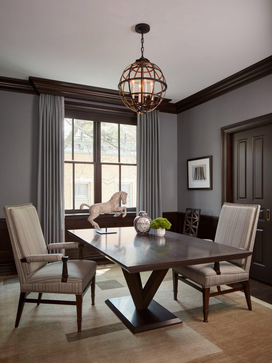 Grand Office Entrance With Custom Millwork