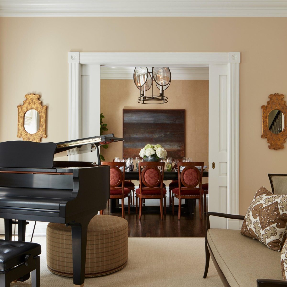 Sliding Pock Doors Dining Room Entrance