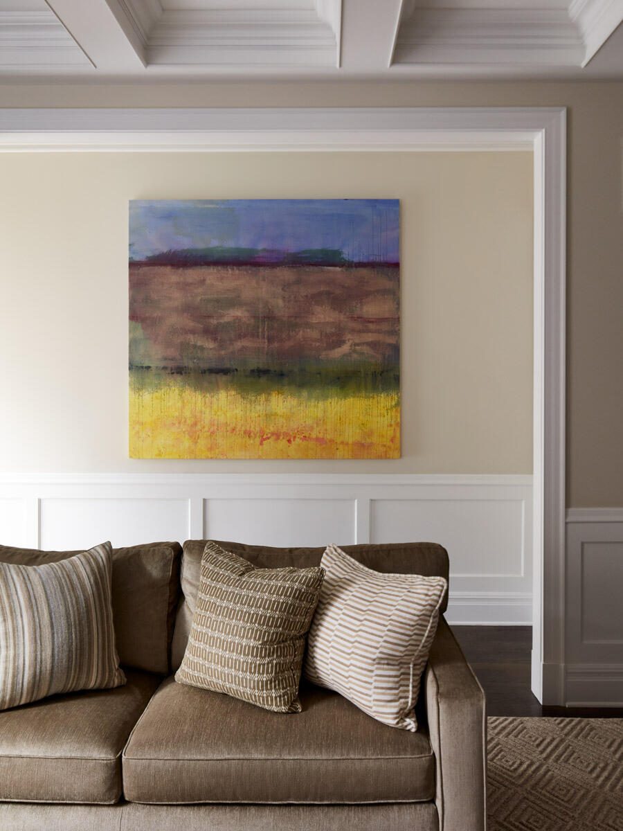 Neutral Sofa and Earthy Art Design