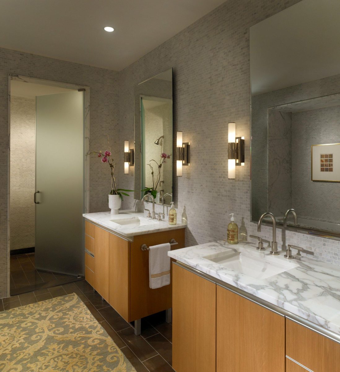 Marble Countertop Bathroom Interior Design