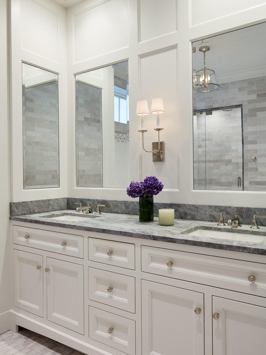 Modern Bathroom with White Cabinets