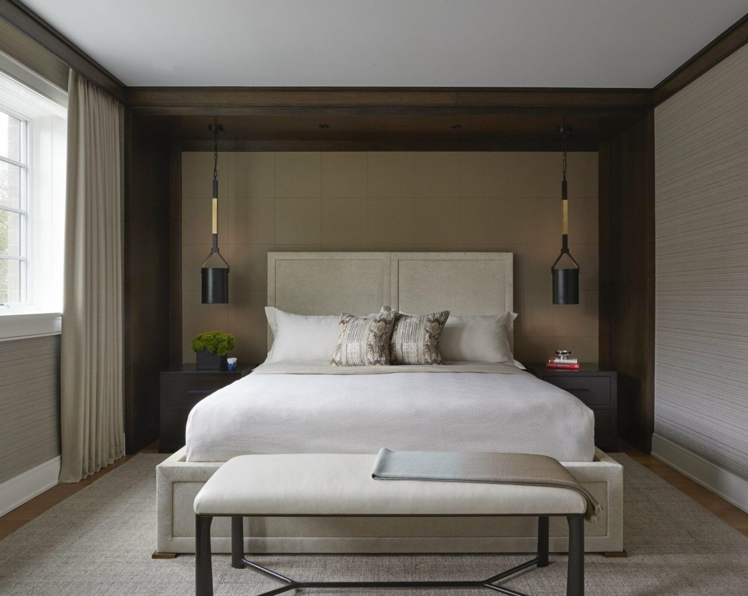 Neutral Bedroom Design in Lincoln Park